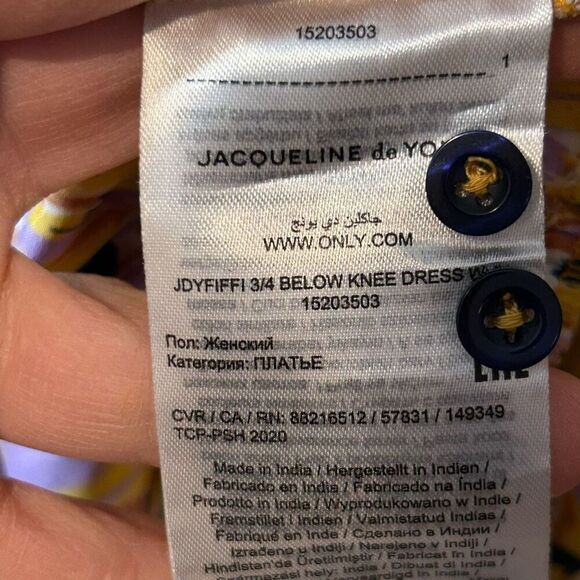 Jacqueline‎ De Yong JDY Fifi printed 3/4 sleeve midi dress size EU34 US size 4 - Picture 10 of 15